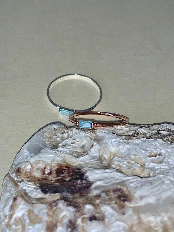 Модные Простые открытые кольца с квадратной огранкой из голубого циркония, кольца с супер искусственным кристаллом, Женские Ювелирные изделия, подарки