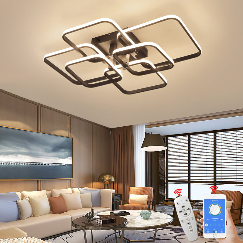 New LED Ceiling Light Home Atmospheric Dimming Living Room Bedroom Dining Room Modern Ceiling Light Fixtures