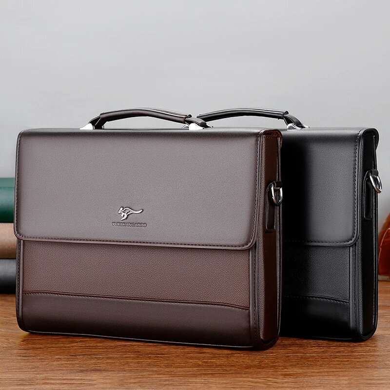Leder Führungs kräfte Aktentaschen für Männer Designer Business Einkaufstasche Brieftasche Handtasche Schulter iPad quadratische Seite Cross body Dokument
