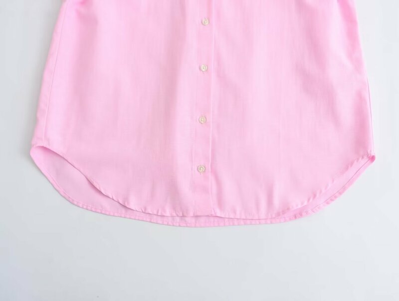 Blusas Oxford de algodão solta feminina, manga comprida, com botões, camisas femininas, tops chiques, casual, vintage, nova moda, 2023