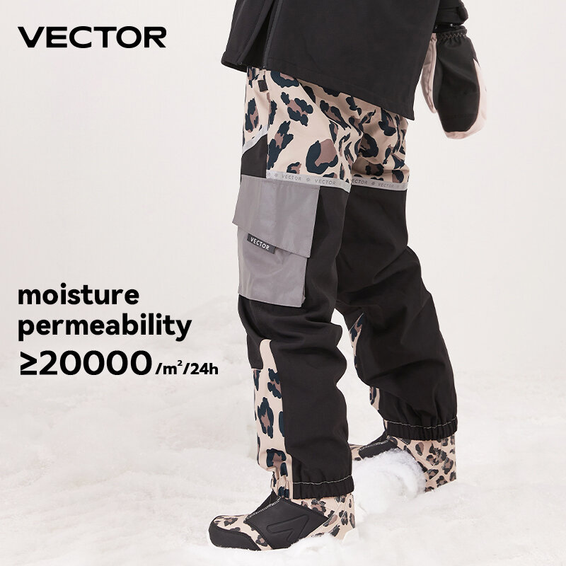 VECTOR Зимние лыжные штаны для женщин, высококачественные ветрозащитные водонепроницаемые теплые зимние брюки, зимние лыжные штаны для сноубординга
