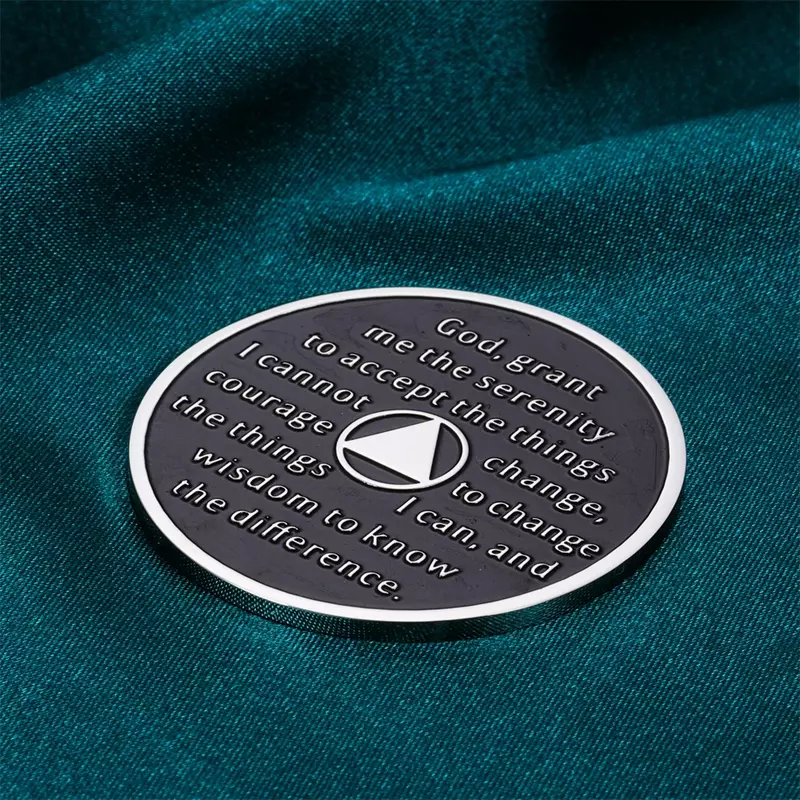 Sobriety Coin Recovery Anniversary Gift For Alcoholics Men Husband Friend Boys Celebrate Recovering Metal Inspirational Tokens