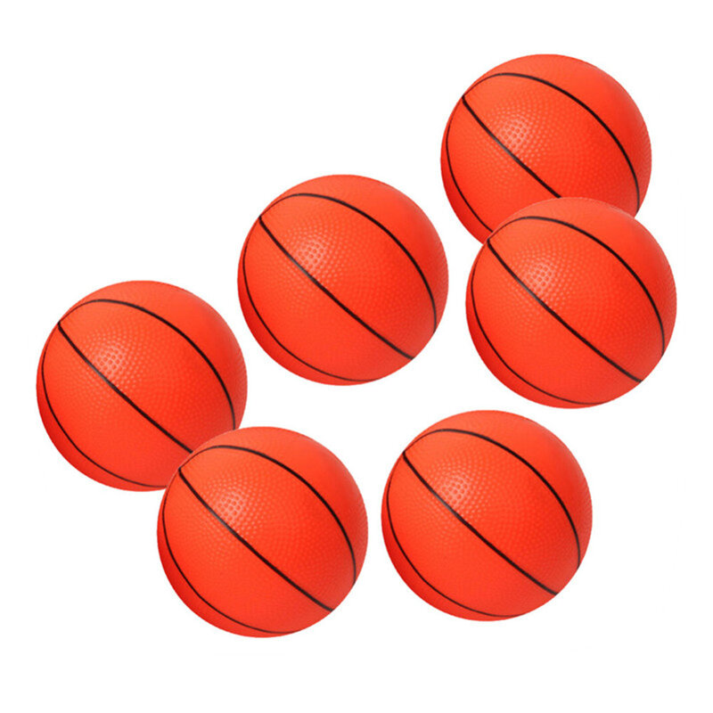 6pcs 10cm Mini Children Inflatable Basketballs With Pump Small Basketball Kids Indoor Outdoor Sports Toy Parent-child Games