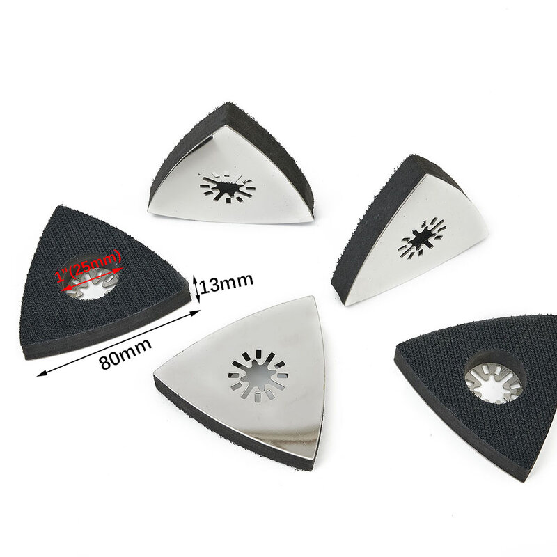 5pcs Triangular Sanding Pads For Oscillating Power Multi Tool Saw Blade Wood Polished Sand Paper For Wall Grinding Sanding Disc