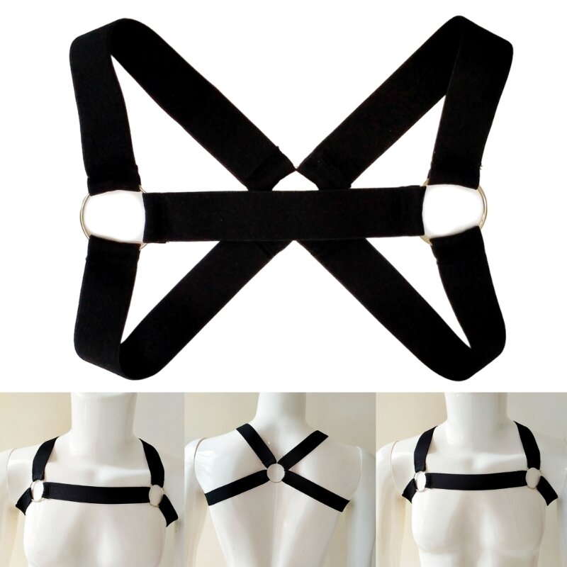 Elastic Mens Body Chest Harness Belt Mens Exotic Apparel-Muscle Protector Punk Belt Clubwear Costume for Men Gifts