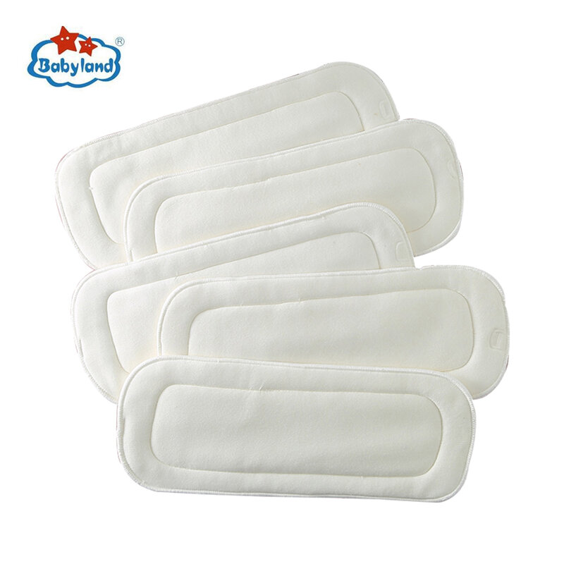 Bamboo Cotton Inserts 5pcs/Lot Diaper Absorbents Diaper Inserts For Pocket Diaper Absorbent Ecological Diapers Five layers