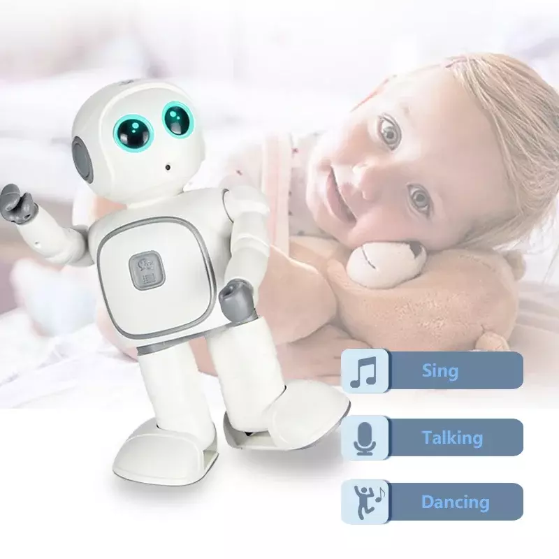 Robô falando e dançando para crianças, robô falante amigável que pode falar para crianças