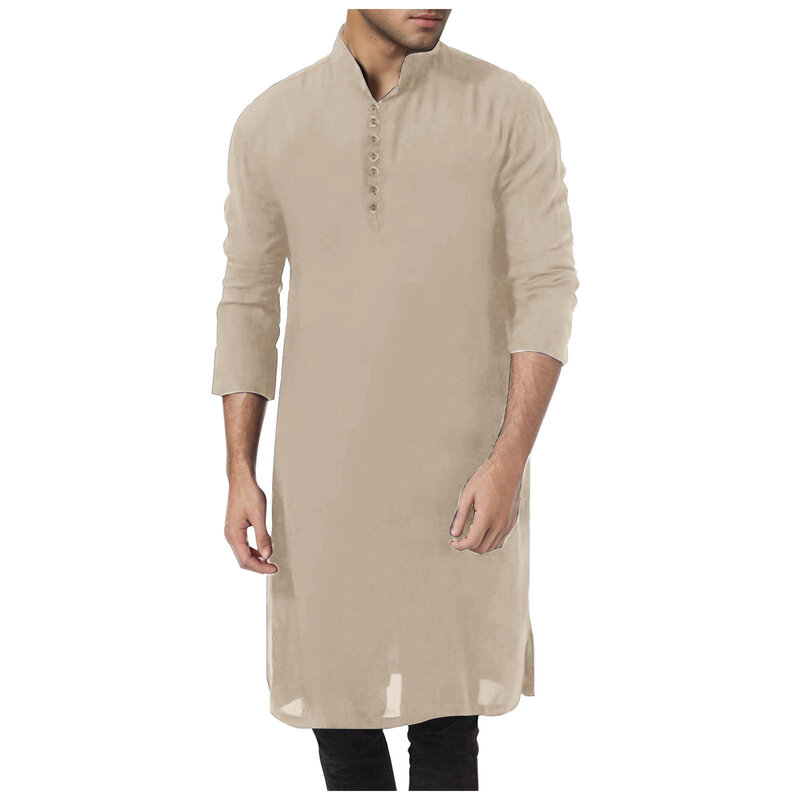 Мужской мусульманский халат, кафтан, Летняя Повседневная дышащая одежда с коротким рукавом, абайя, Арабская, Дубай, мусульманский, этнический стиль, мужская молитвенная одежда