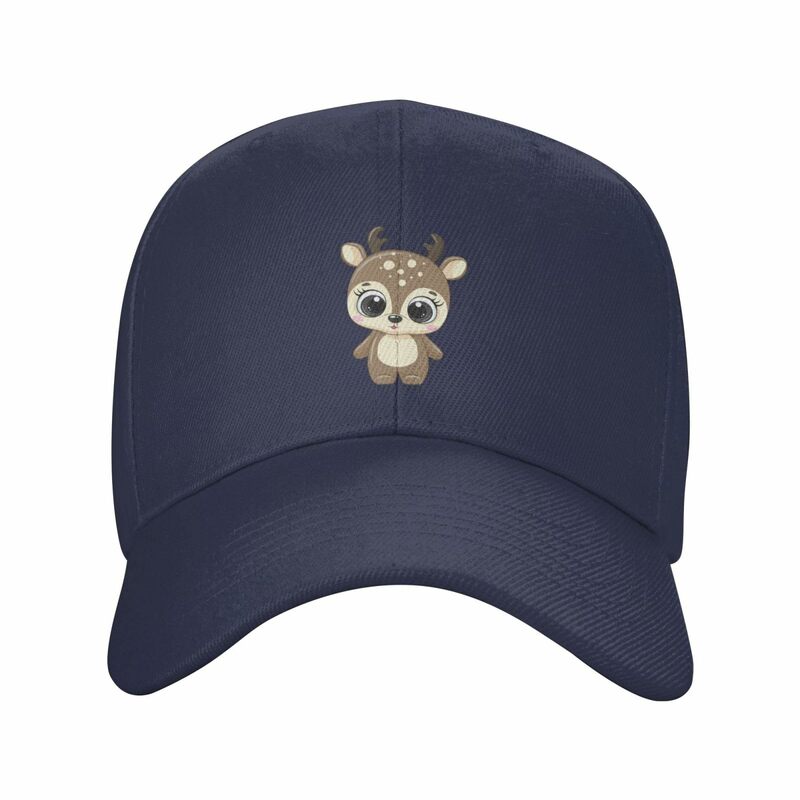 Cute Deer berretto da Baseball donna uomo cappello camionista berretti da Baseball cappelli da papà regolabili blu Navy