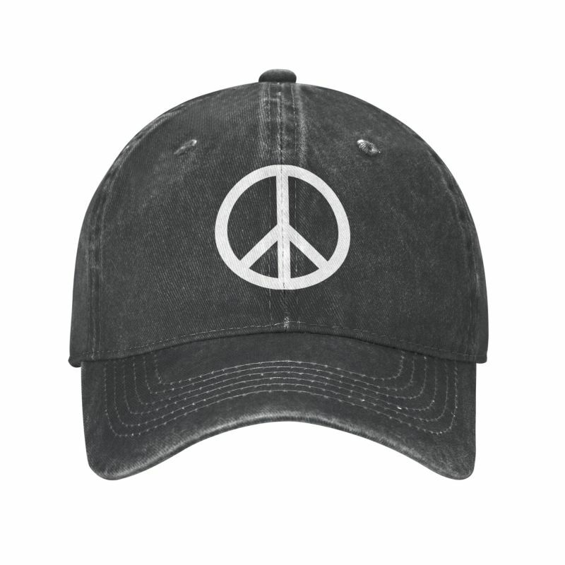 Gorra de béisbol con símbolo de la paz para hombre y mujer, gorro ajustable de algodón, Unisex