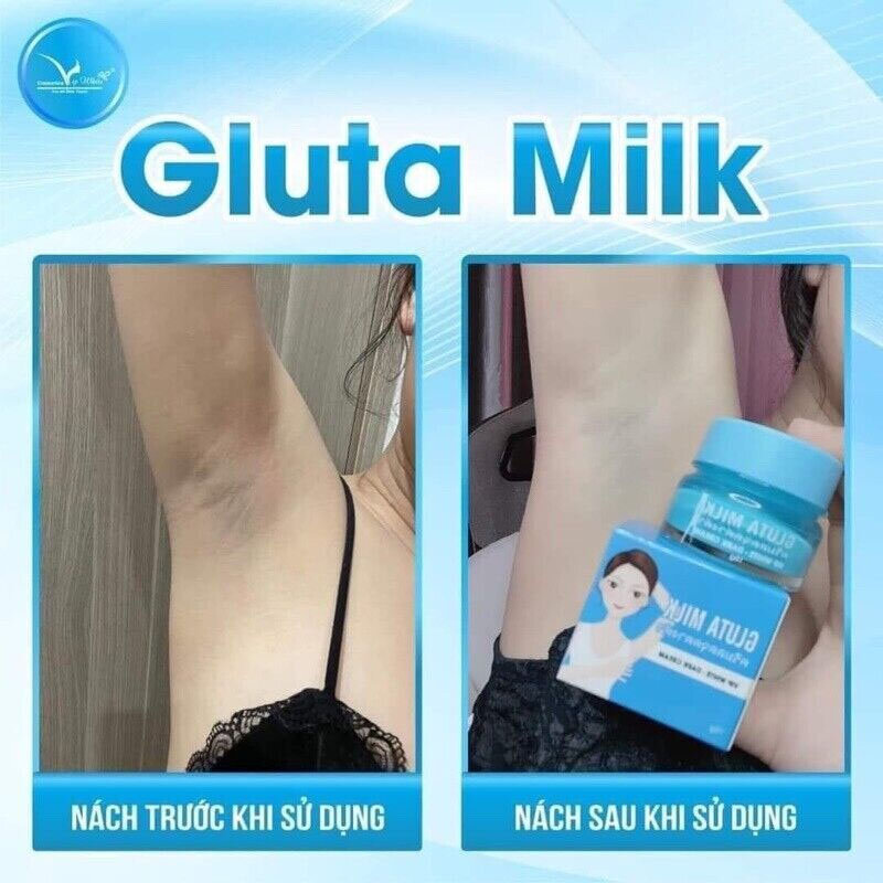 Подмышка для молока Kem Tri тема Gluta, Вьетнам, уменьшающая темные пятна, отбеливающая, гладкая Подмышечная, уха, ягодиц и шеи