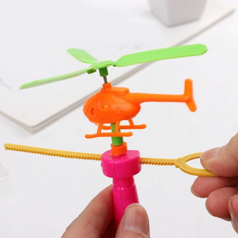 5Pcs DIY Pull Line Helicopter Plane Outdoor Games Interactive Toy for kids Birthday Party