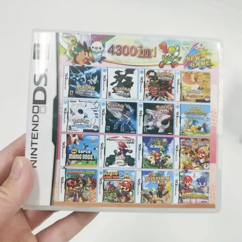 3DS การ์ดเกม NDS 4300 in 1การรวบรวม DS NDS 3DS 3DS NDSL การ์ดเกมการ์ดวิดีโอเกม R4เวอร์ชันภาษาอังกฤษเวอร์ชันการ์ดความจำ
