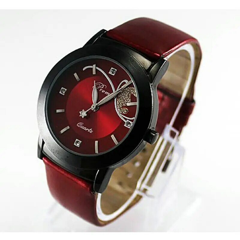 Fashion Lady Girl Women Pretty Quartz Wrist Watch Red Watch For Men Men'S Fashion Watches Mechanical Watches Men'S Wristwatch