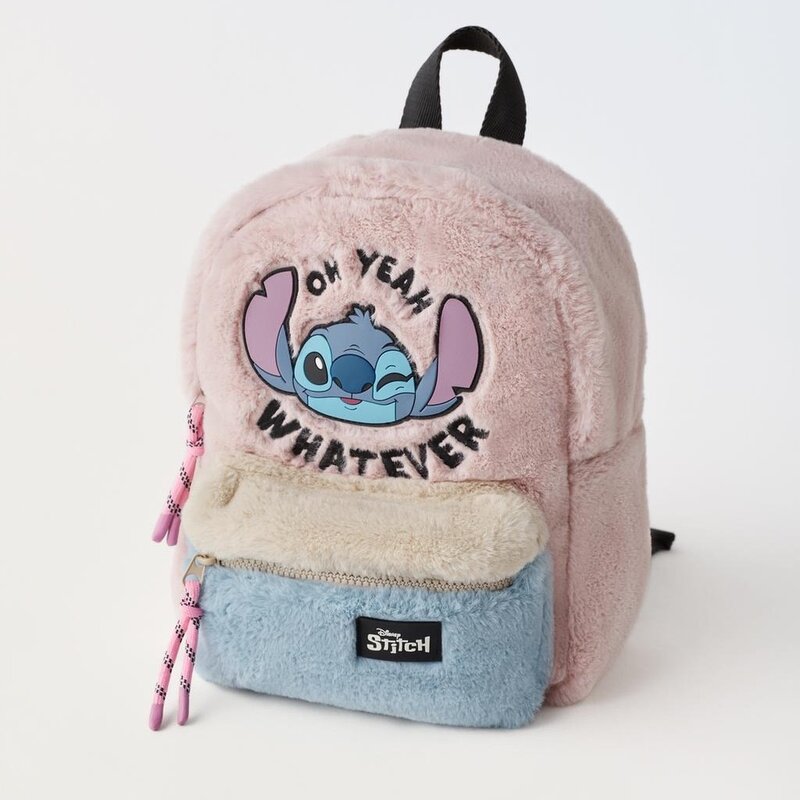 Disney Cartoon Stitch Mochila para crianças, mini mochila escolar para meninas e meninos, bolsa de ombro fofa, nova
