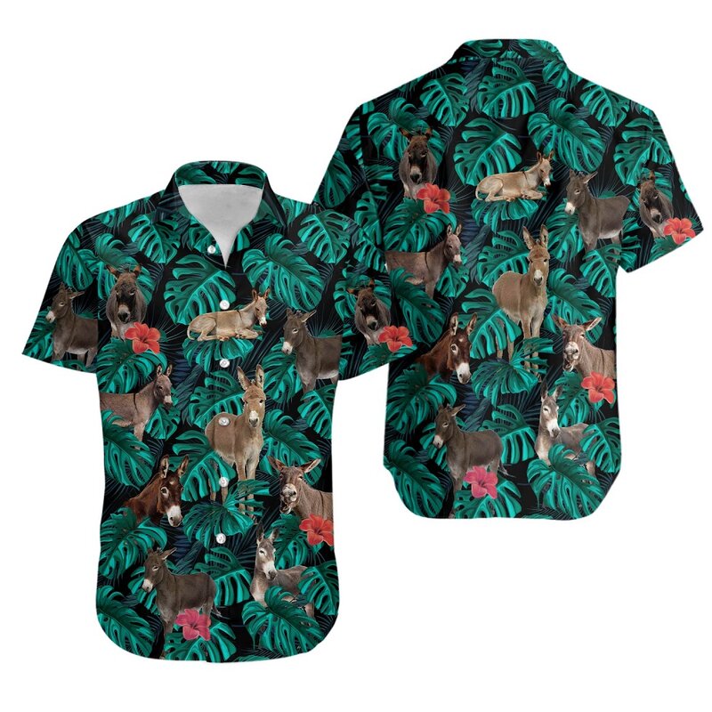 2024 Hip Hop Men's Hawaiian Shirts Oversized Short Sleeve Tops Graffiti Print Clothing Resort Casual For Male Shirts 5XL Tees