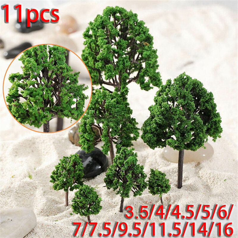 Sztuczna drzewa modele Mini dekoracja akcesoria zamienne Diorama pejzaż z ogrodem układ w skali miniaturowej