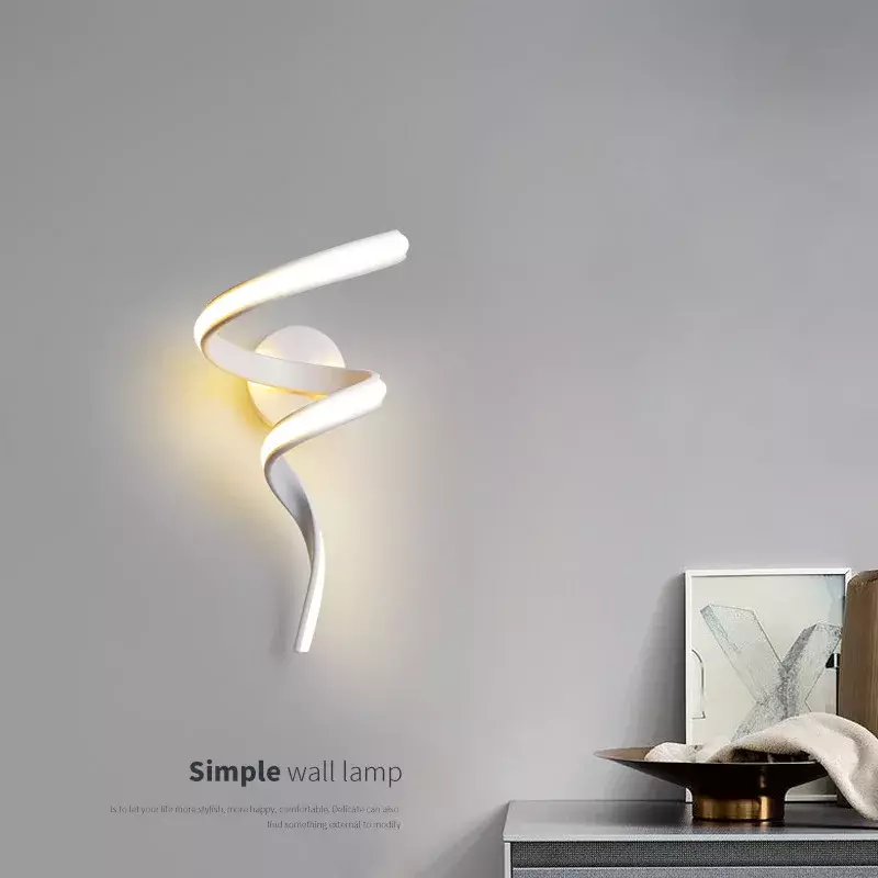 Lámpara LED de pared moderna para sala de estar, candelabro de decoración interior para dormitorio, mesita de noche, pasillo y escaleras, accesorio de iluminación brillante