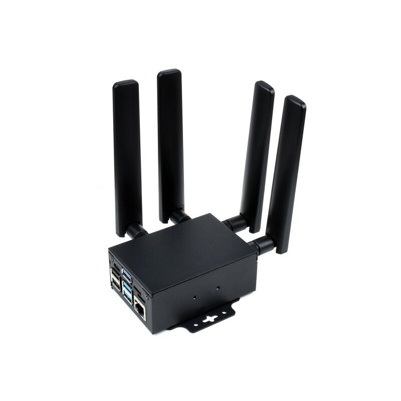 Waveshare-RM520N-GL 5G HAT para Raspberry Pi, con estuche, antenas cuádruples LTE-A, banda Global, posicionamiento GNSS, soporte 3GPP 16, 4G/3G