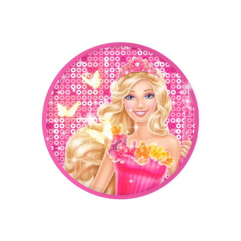 Peralatan makan Ulang Tahun Barbie perempuan merah muda peralatan makan sekali pakai spanduk Cupcake Topper latar belakang balon putri tas hadiah