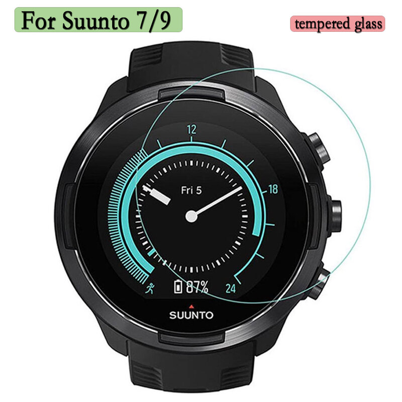 Suunto 9/Suunto7用強化ガラススクリーンプロテクター,保護フィルム,防爆,2個