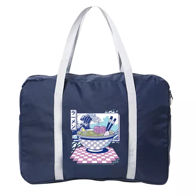 Grande Capacidade Foldable Travel Bag, Duffle Carry Bags, Bolsas, Bolsas, Organizadores, Armazenamento, Wave Series