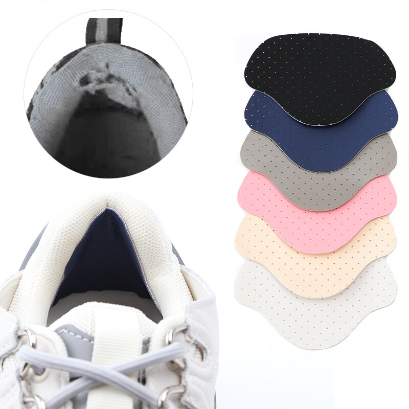 Parche adhesivo para zapatillas de deporte, almohadillas para el talón con 4 agujeros de piezas, adhesivo para reparación de calzado, plantillas protectoras para el cuidado de los pies, inserciones antidesgaste