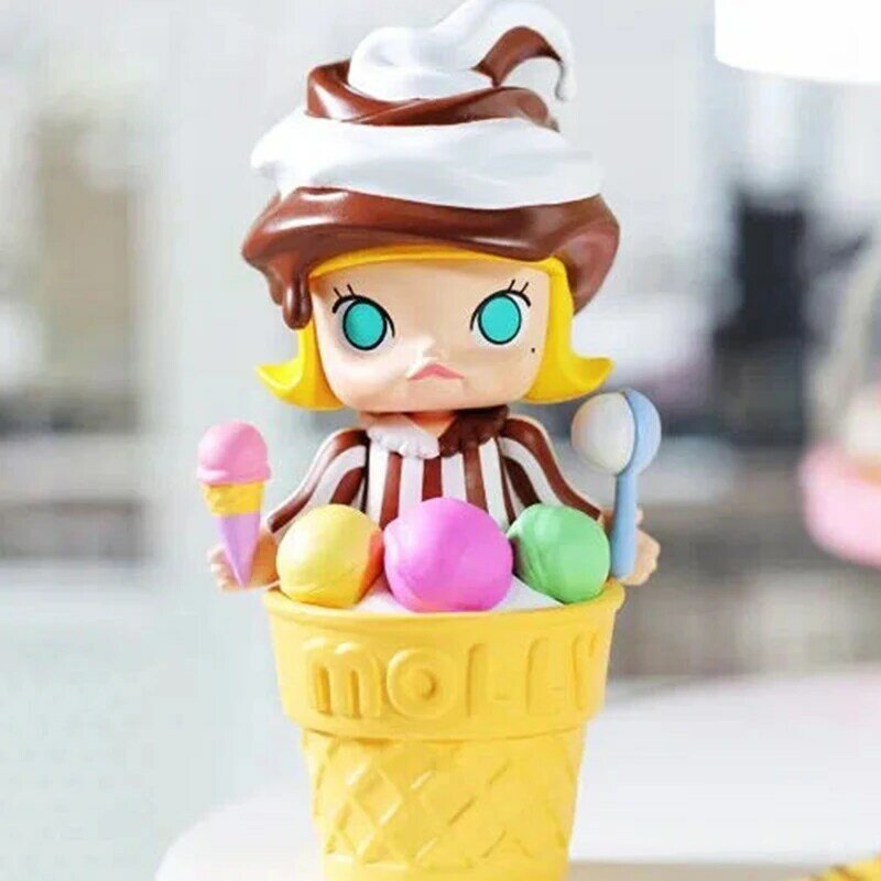 POP MART One Day of Molly Series Anime Figure Doll Blind Box Toys Kawaii Model Surprise Bag Decoration for Girls Birthday Gift