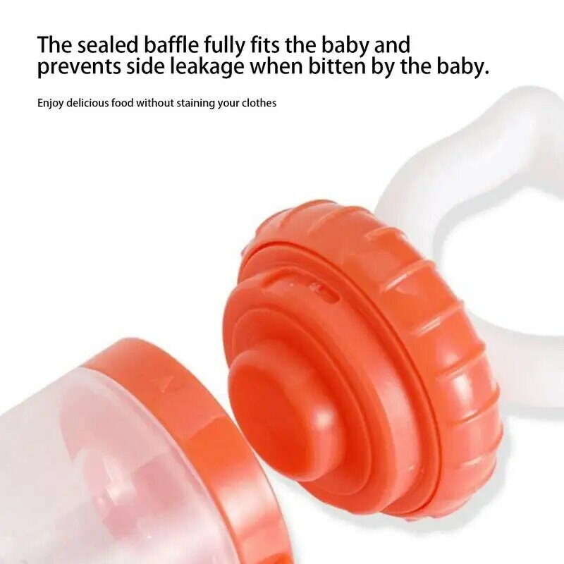 Chupete para bebé, alimentador de alimentos, mordedor de silicona transparente para alimentación de frutas frescas y verduras, sin BPA