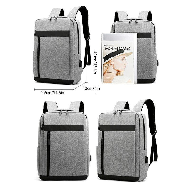 Business Laptop Backpack Large Capacity Multifunctional Usb Charging Waterproof Film Backbag Casual Shoulder Bag For Men