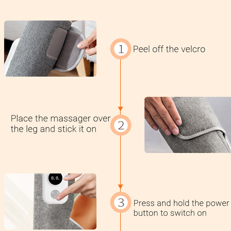 Elektryczny ciśnieniowy masażer do nóg regulowany gorący kompres masaż bezprzewodowy przenośny ból mięśni nóg Relief Machine