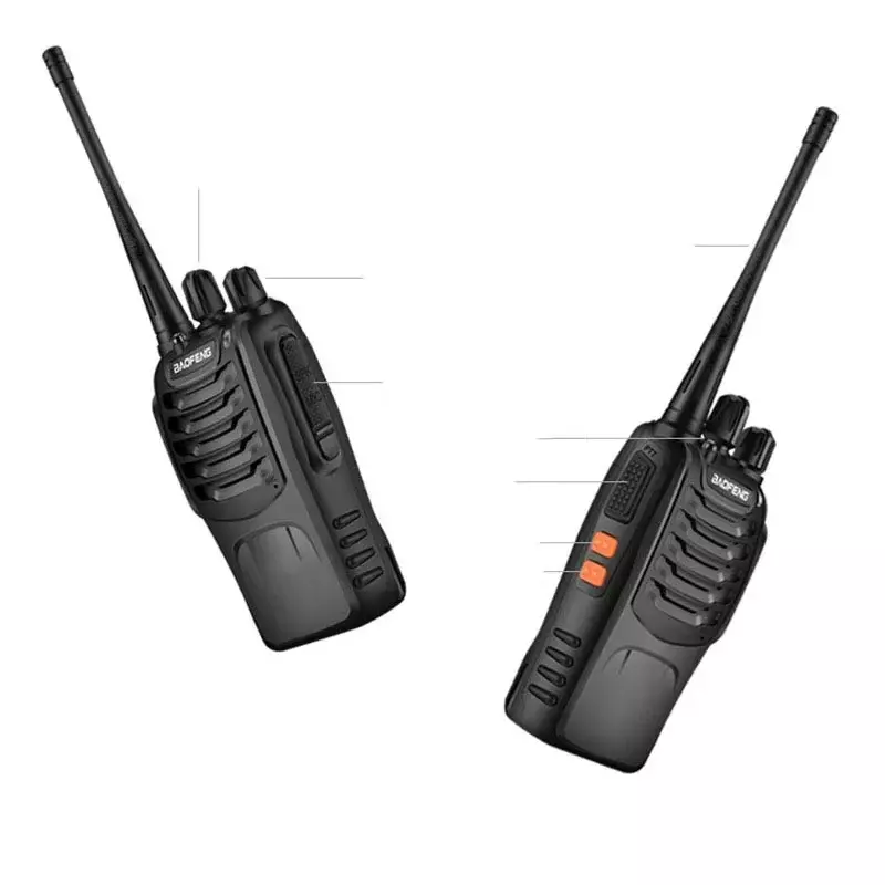 Walkie Talkie de longo alcance, rádio bidirecional para o hotel de caça, BF-888S, UHF, 5W, 400-470MHz, H777, BF-888S, H777