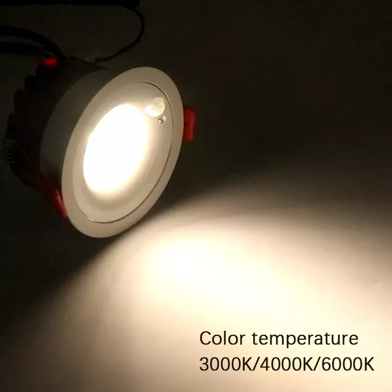 Plafondlamp Voor Veranda Licht Smal Frame Verzonken Anti Glare Spot Bewegingssensor Ingebed Inductielicht
