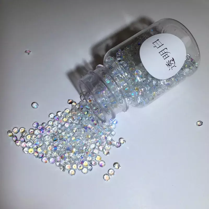 Colorido 3D Falso Diamante Bead, Cor AB, Resina Trabalho Shaker de enchimento, Água Sortida Gota Micro Beads, Art Supplies, 3mm