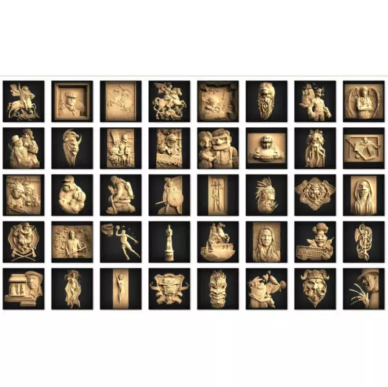 3Dルーター用の彫刻ファイルを緩和するための文字コレクション-140以上の3D stlモデル