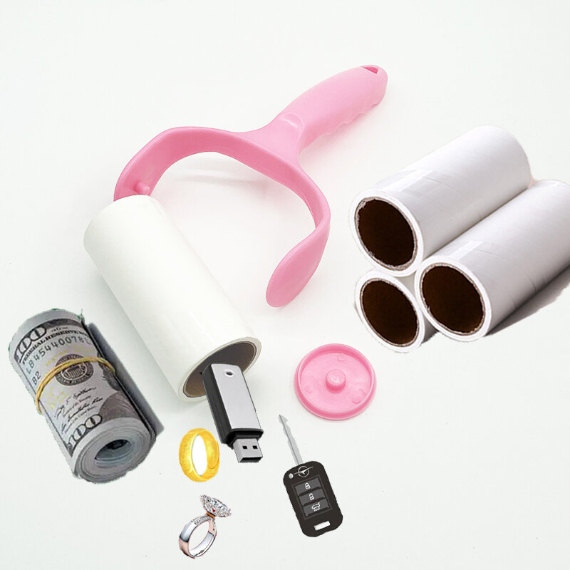 Tearable ROLL Paper Sticky Roller DUST wiper Safe stash Storage Sight Secret แปรงทำความสะอาดแบบถอดเปลี่ยนได้