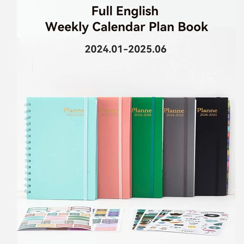 Caderno planejador para o trabalho, notebook para planejamento eficiente, várias cores disponíveis