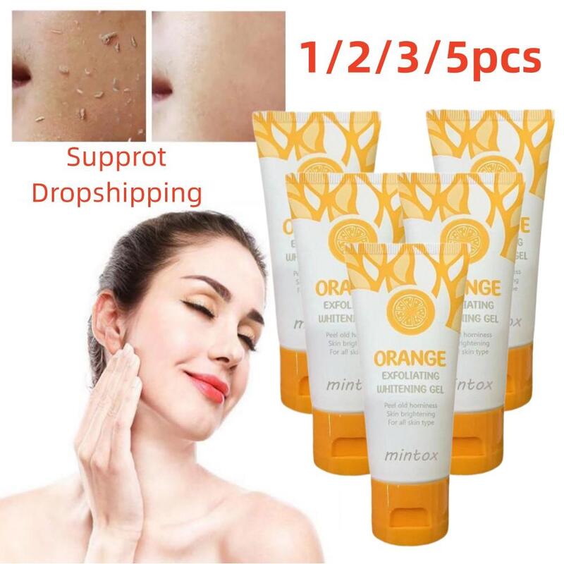 1/2/3/5pcs Orange Body Scrub Cream Exfoliating Gel Facial Whitening Body Facial Scrub Skin Cleaning Moisturizing Exfoliating