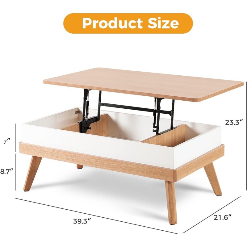 โต๊ะกาแฟวงกลมแบบประกอบง่ายสำหรับโต๊ะทานอาหารในห้องนั่งเล่นสำหรับรับห้องนั่งเล่น/สำนักงานบ้านไม้โอ๊คฟรีด้านข้าง