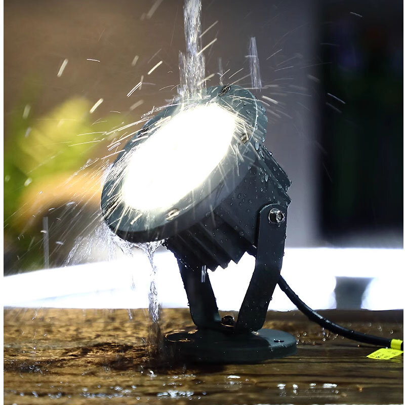 IP67 Wodoodporny 6W 9W LED Flood Light Zewnętrzna lampa LED na trawnik Oświetlenie ogrodowe Włóż gruntowy reflektor DC12V do kwadratu drzewa