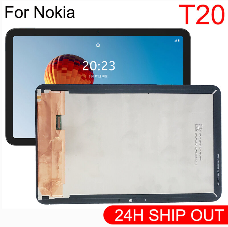 Novo Display para Nokia T20 LCD, Conjunto digitador de tela sensível ao toque, Peça de reposição, TA-1397, TA-1394, TA-1392