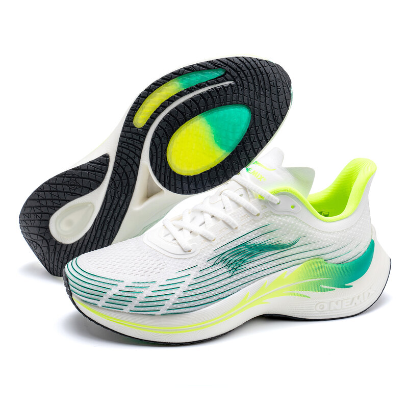 ONEMIX 2023 scarpe da corsa per maratona all'aperto Sneakers sportive traspiranti scarpe da ginnastica con piastra in fibra di carbonio a rete con lacci