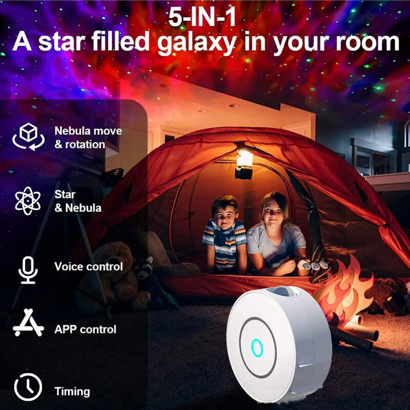 Умный ночник Tuya с Wi-Fi, светодиодный проектор «звездное небо», работает с приложением Google Home