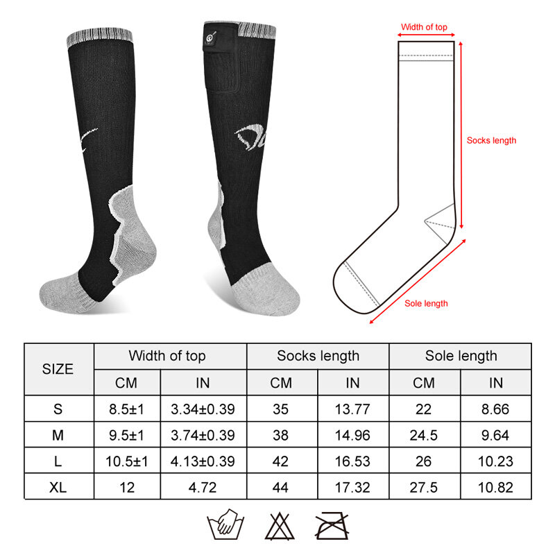 Электрические носки Лыжные носки зимняя изоляция длинная трубка утолщенная зарядка нагревательные и нагревательные носки
