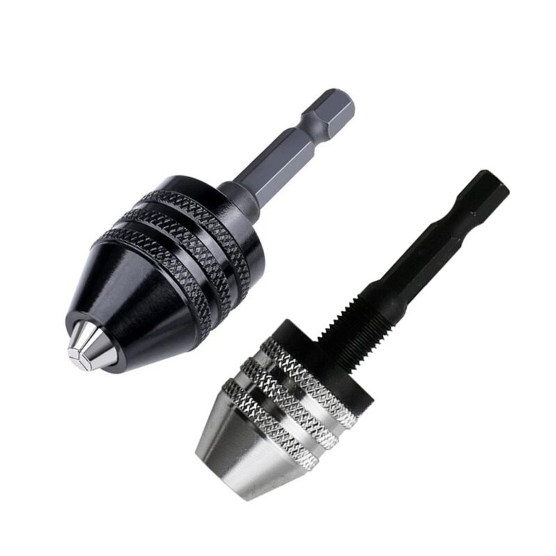 652F Hexagonal Handle Three Jaw Twist Drill Chuck Quick Change 0.3 6.5mm Grip for Electric Grinding Tool