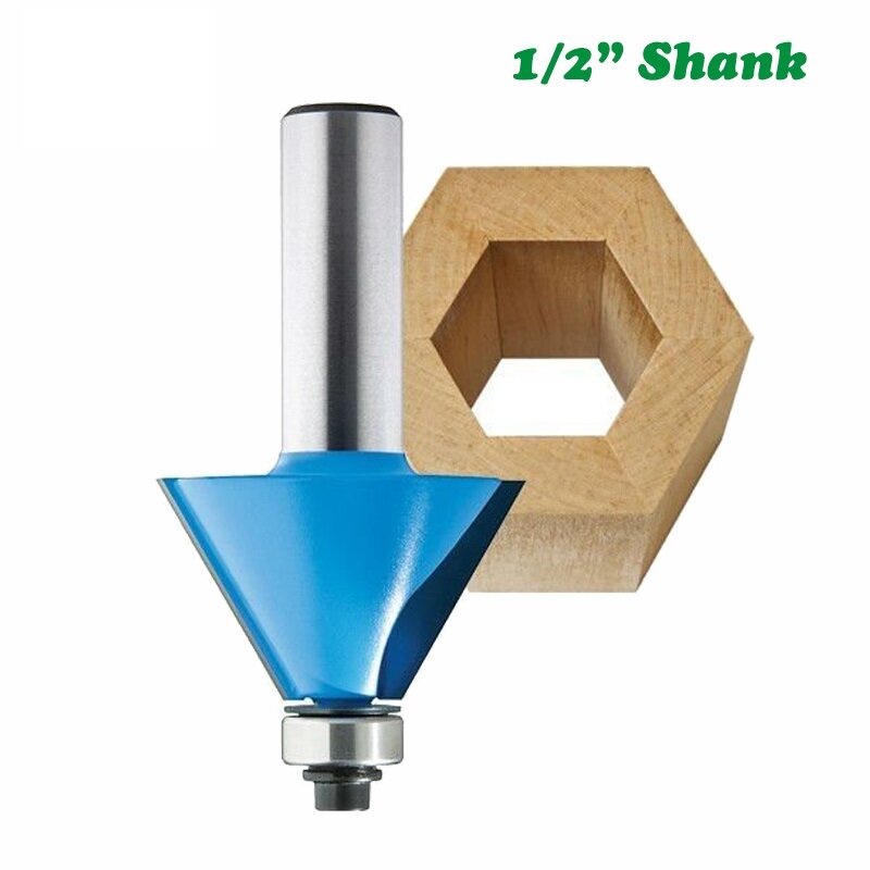 1pc 1/2" 12.7mm 30 Degree Chamfer Bevel Edging Milling Cutter Bevel Knife Woodworking Router Bit for Wood Cutters