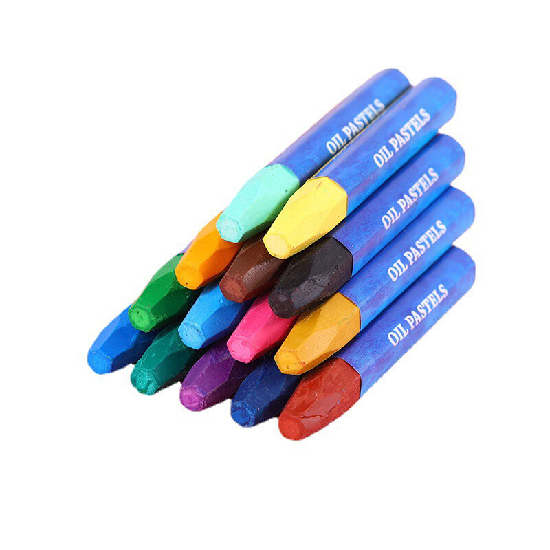 12-36 krayon batang minyak Pastel seni pena warna pensil lilin krayon untuk anak-anak menggambar cat Graffiti pena perlengkapan seni