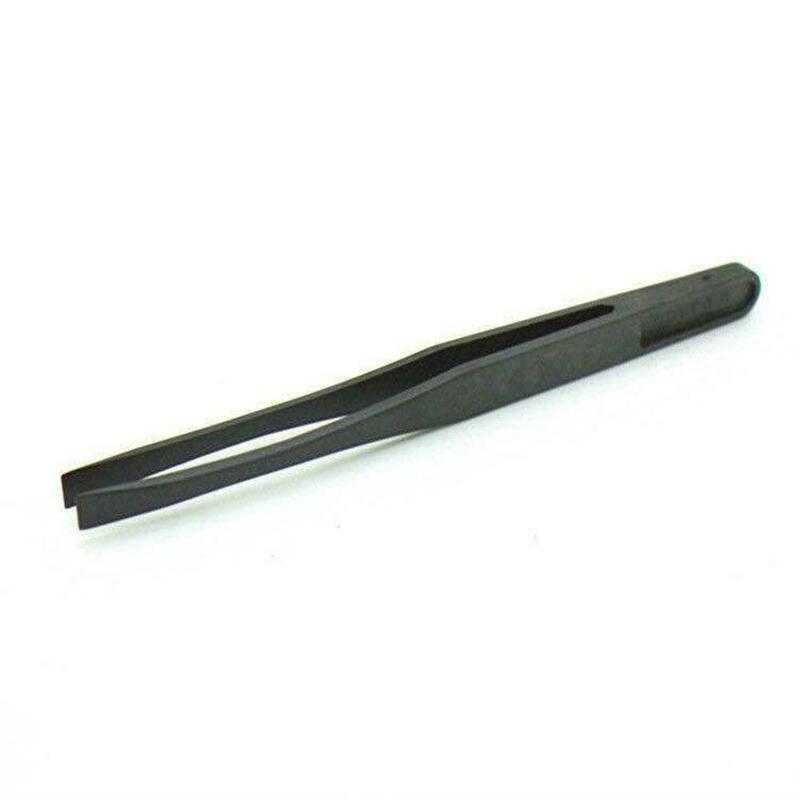 Pinzette per la depilazione pinzette per sopracciglia in plastica viso inclinato punta nera strumento innocuo punta bellezza trucco nero N0O6