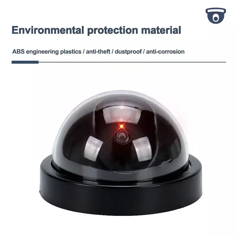 Муляж охранной купольной камеры видеонаблюдения с мигающим красным искусственным элементом безопасности для наружного домашнего наблюдения