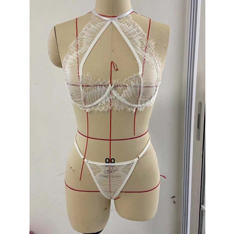Logirlve Top High Quality Bra Set Lingerie Push Up Brassiere Lace Embroidery Underwear Set Ultra-thin Cup For Women underwear